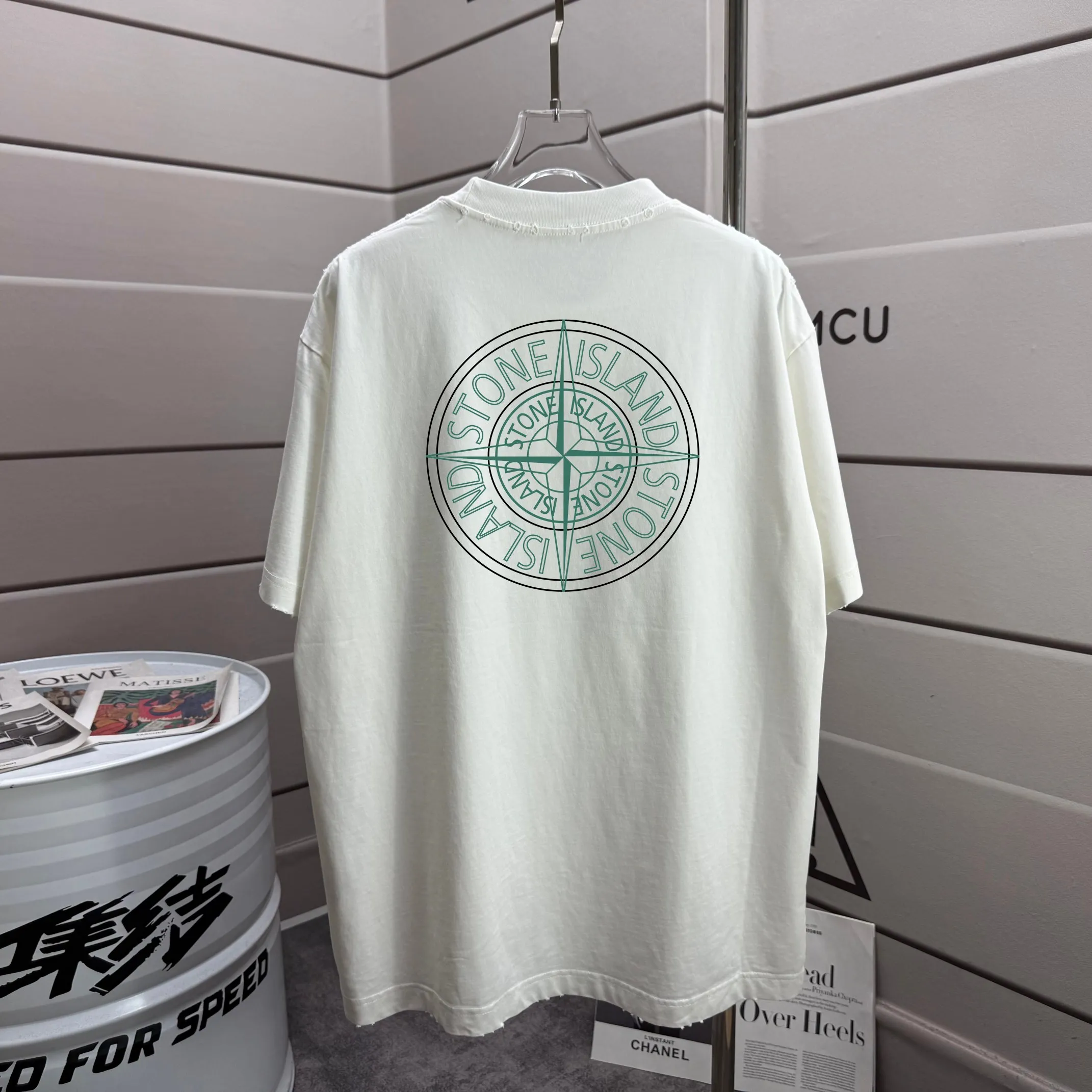 P160 Ston* islan* 石*岛 2025 autumn and winter new style, washed and worn 320g round neck short-sleeved tee, loose version for men and women, color: washed black, washed white, washed gray, washed brown gray Size: S M L XL XXL Size: S (90-130 catties) M (120-150 catties) L (140-165 catties) (160-180 catties) XXL (180-210 catties)